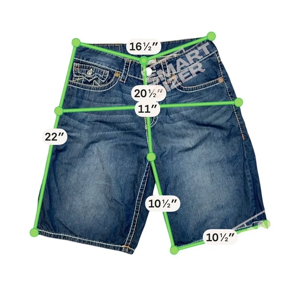True Religion Board Shorts Mens‎ 34 Blue Excellent Section Surf Contrast Stitch